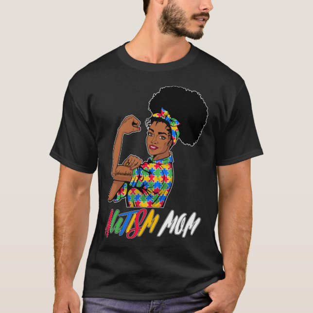 Camiseta Autismo Mamá Día de Concienciación sobre Autismo I (Anverso)