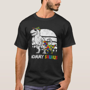 Camiseta Autismo Mamá Dinosaurio Rompecabezas Mommysaurus A
