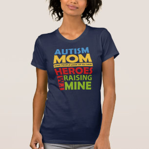 Camiseta Autismo Mamá, estoy criando a mi héroe