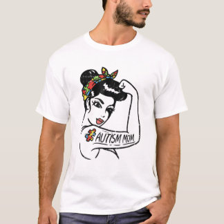 Camiseta Autismo Mamá Inquebrantable Conciencia Autista Par