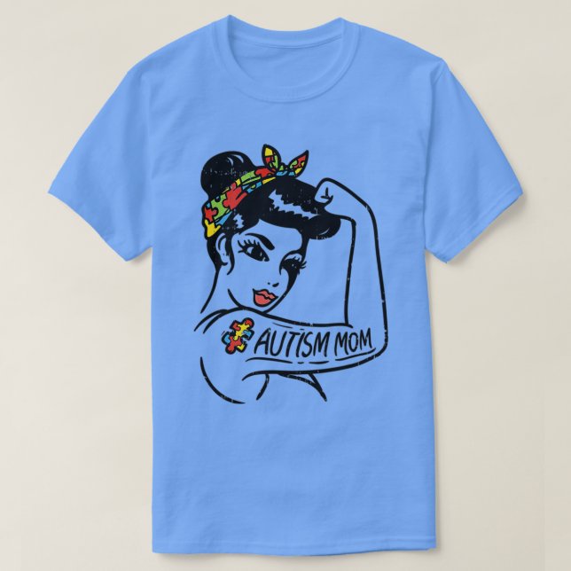 Camiseta Autismo Mamá inquebrantable regalo de conciencia a (Diseño del anverso)