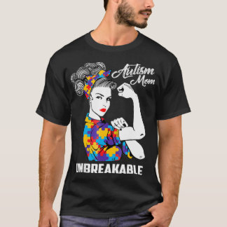 Camiseta Autismo Mamá inquebrantable regalo de conciencia s