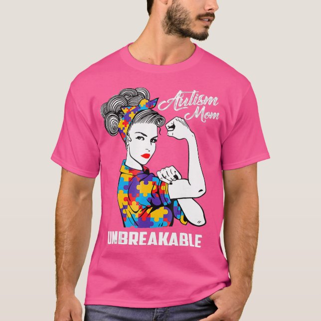 Camiseta Autismo Mamá inquebrantable regalo de conciencia s (Anverso)