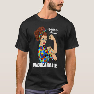 Camiseta Autismo Mamá Inquebrantable Rosie The Riveter Fuer