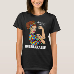 Camiseta Autismo Mamá Inquebrantable Rosie The Riveter Fuer