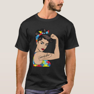 Camiseta Autismo Mamá Inquebrantable Rosie The Riveter Fuer