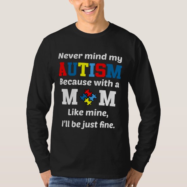 Camiseta Autismo Mamá Niño Hombre Mujer Autismo Cinta De Co (Anverso)