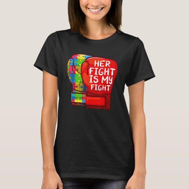 Camiseta Autismo Mamá Papá Su Lucha Es Mi Lucha Autista Dau (Anverso)