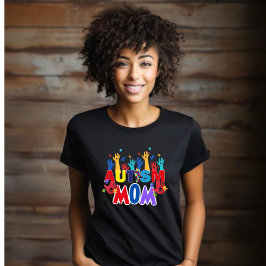 Camiseta Autismo Mamá - Rompecabezas manos