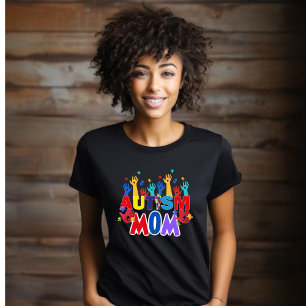 Camiseta Autismo Mamá - Rompecabezas manos