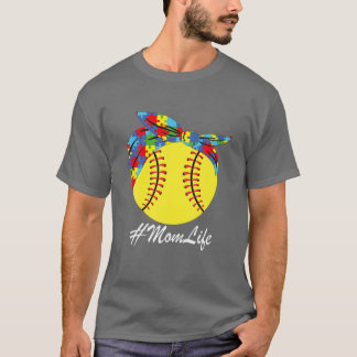 Camiseta Autismo Mamá Softball Desordenada Conciencia sobre