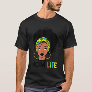 Camiseta Autismo Mamá Vida Bandana Madre 2019 Día Afro Amer