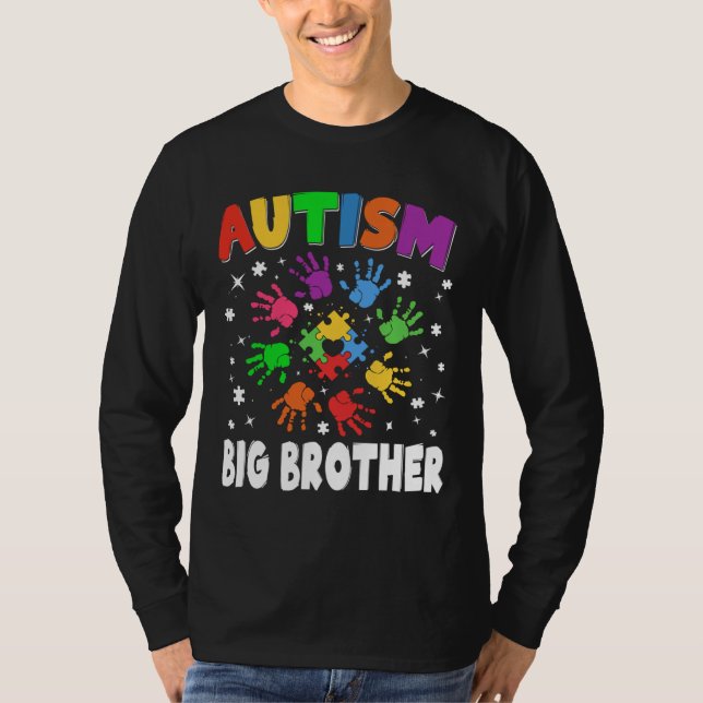 Camiseta Autismo maravilloso Gran Hermano Elevando Familias (Anverso)