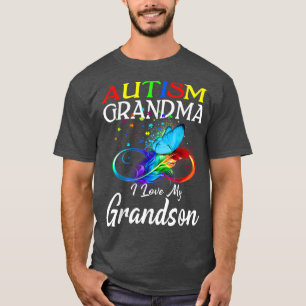 Camiseta Autismo mariposa Abuela Amo a mi nieto Awaren