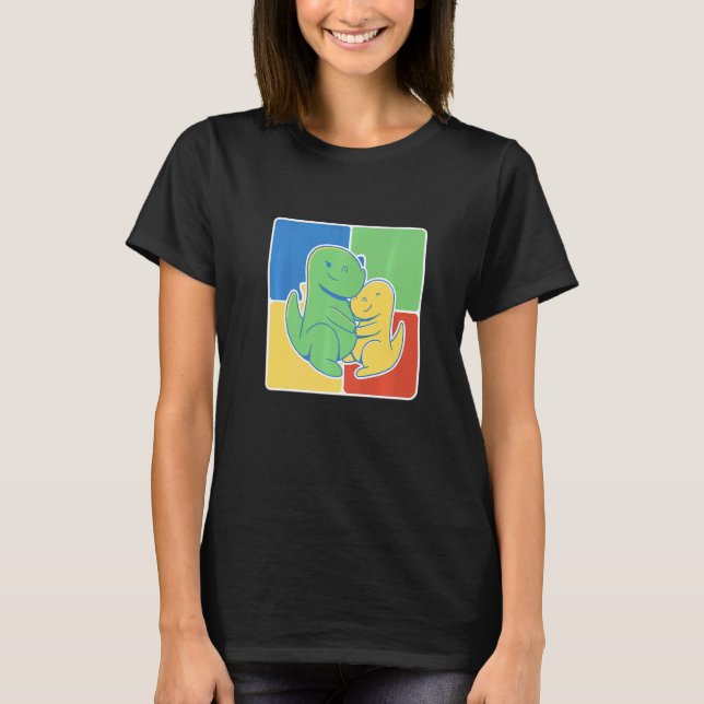 Camiseta Autismo Maternidad Dino (Anverso)