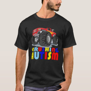 Camiseta Autismo Mega Camión Aplastando Autismo Para Hombre