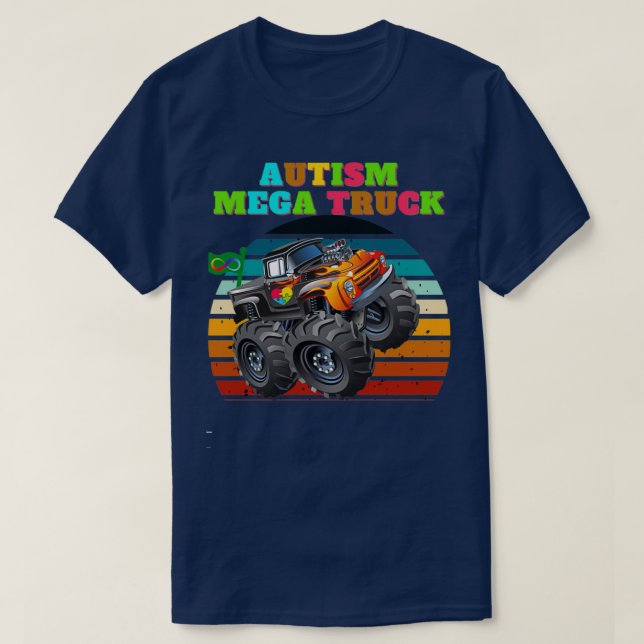 Camiseta autismo mega camión autismo 5 (Diseño del anverso)