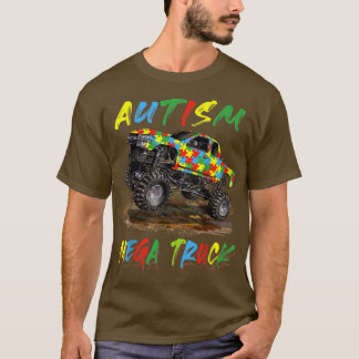 Camiseta Autismo Mega Camión Hombres Mujeres Niños Gracioso
