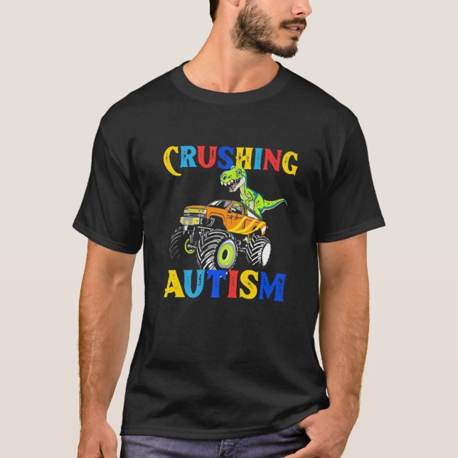 Camiseta Autismo Mega Camión Y Conciencia Sobre El Autismo  (Anverso)