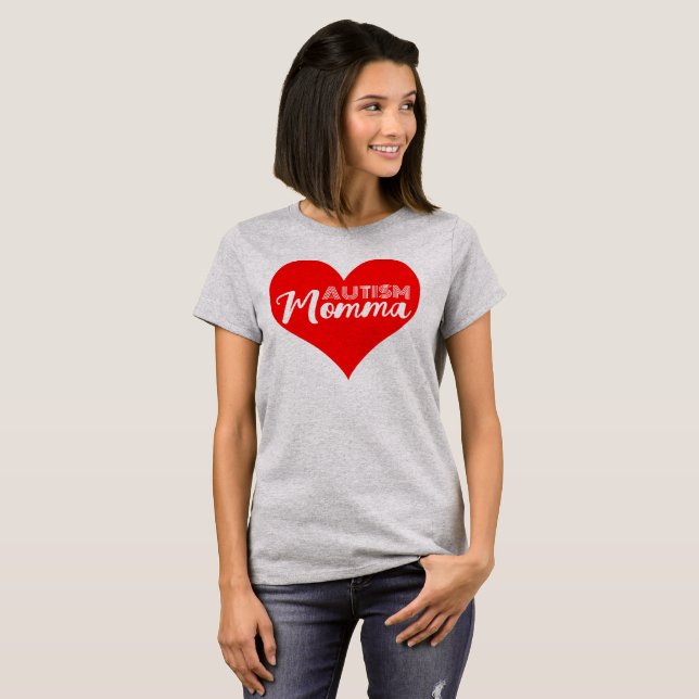 Camiseta autismo momma corazón (Anverso completo)