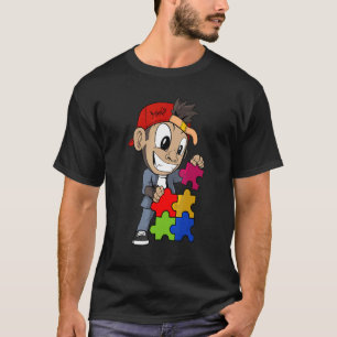 Camiseta Autismo Mono Rompecabezas Conciencia Autista