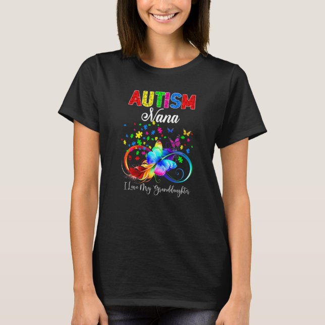 Camiseta Autismo Nana Me Encanta Mi Nieta Apoya A Autista (Anverso)