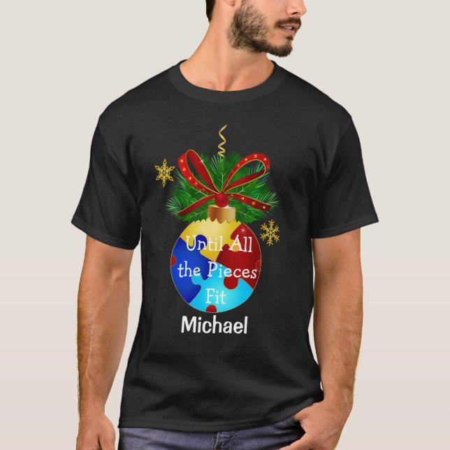 Camiseta Autismo Navidades bauble (Anverso)