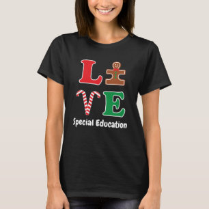 Camiseta Autismo Navidades de educación especial aman
