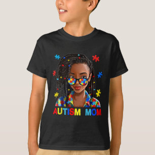 Camiseta Autismo negro afroamericano mamá afro conciencia d