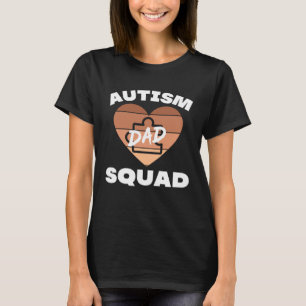 Camiseta Autismo negro papá escuadrón hijo autista niño neu