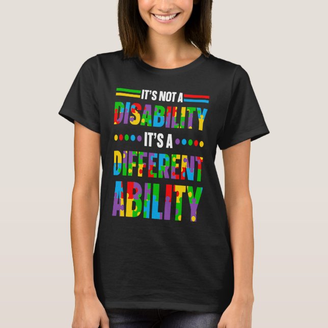 Camiseta Autismo No es una discapacidad Es una Arbil Difere (Anverso)