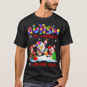 Camiseta Autismo no es una discapacidad golpear a Santa Chr