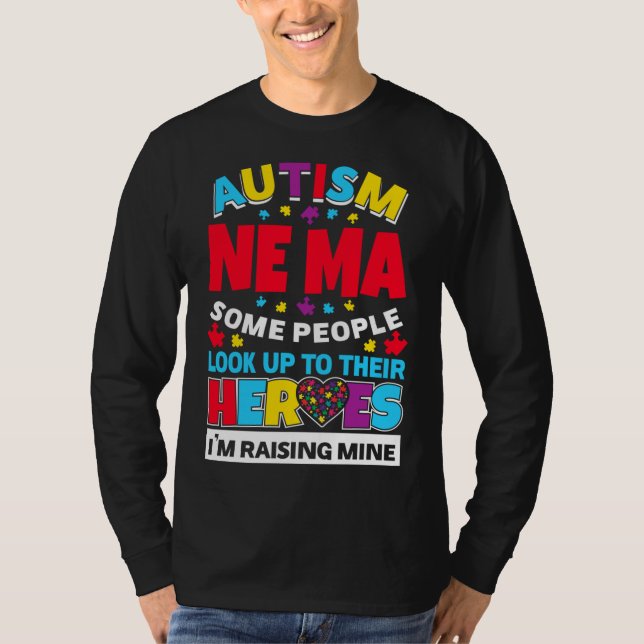 Camiseta Autismo Nuevas Mamáes La Gente Busca A Sus Héroes  (Anverso)