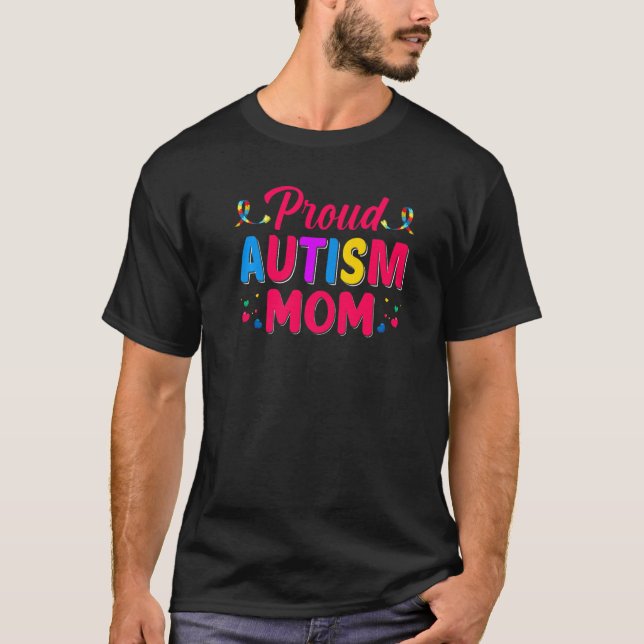 Camiseta Autismo Orgulloso Mamá Hijos Autismo Hermanas Niño (Anverso)