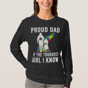 Camiseta Autismo Orgulloso Papá Del Autismo Chica Más Inten