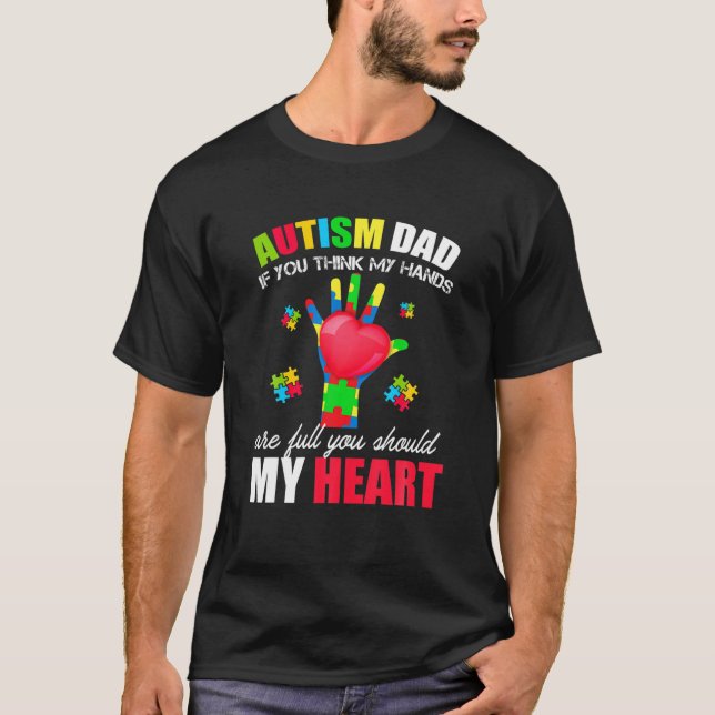 Camiseta Autismo Padre Apoyo a la Conciencia Causa Espectro (Anverso)