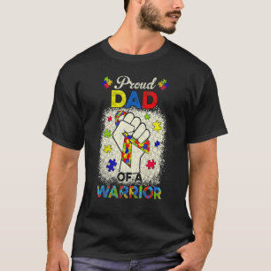 Camiseta Autismo Papá De Autismo Conciencia Guerrera Apoya