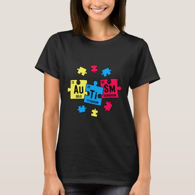 Camiseta Autismo Para Los Profesores Sped Elementos De Tabl (Anverso)