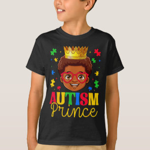 Camiseta Autismo Príncipe Rompecabezas de Conciencia del Au