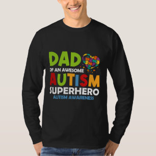 Camiseta Autismo Rd: Papá De Una Autis Superheroica De Auti