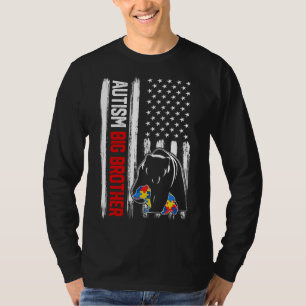 Camiseta Autismo retro Gran Hermano Oso Awaren Bandera Amer