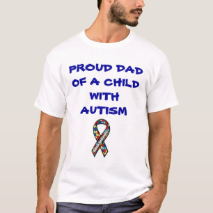 Camiseta autismo ribbon12, PAPÁ ORGULLOSO DE UN NIÑO CON