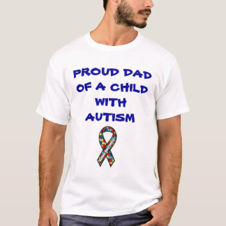 Camiseta autismo ribbon12, PAPÁ ORGULLOSO DE UN NIÑO CON