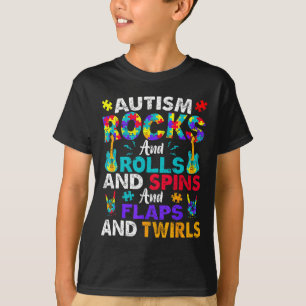 Camiseta Autismo Rockea Y Rola Divertido Mes De Concientiza