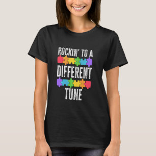 Camiseta Autismo Rockeando Al Ritmo Diferente ASD Auricular