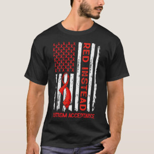 Camiseta Autismo - Rojo en cambio - Aceptación, no concienc