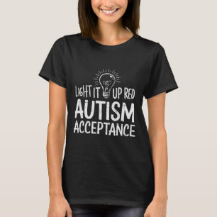 Camiseta Autismo - Rojo en cambio - Aceptación, no concienc