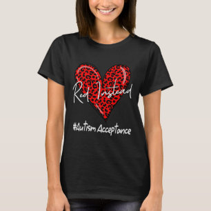 Camiseta Autismo - Rojo en cambio - Aceptación, no concienc