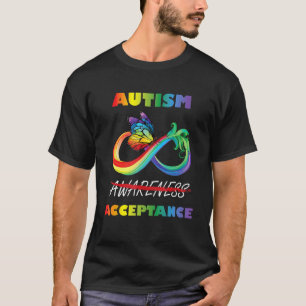 Camiseta Autismo - Rojo En Lugar De Infinito - Aceptación M