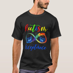 Camiseta Autismo rojo en lugar de infinito aceptación marip